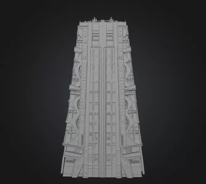 Cyberpunk skyscraper - Model preview 1