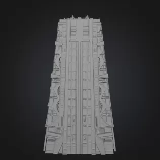 Cyberpunk skyscraper