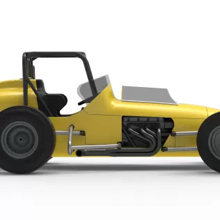 Dirt Silver Crown Champ car while turning Version 2 Scale 1:25 - Model thumbnail 22