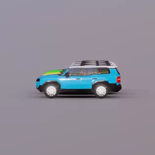 900 Tris Land Cruiser Low Poly - Model thumbnail 3