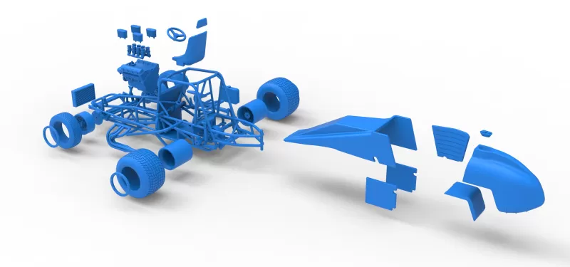 Vintage Dirt Silver Crown Car Scale 1:25 - Model preview 29