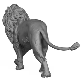 3D Printable Wild Lion - Model thumbnail 4