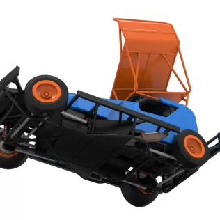 BriSCA Formula 1 Stock Car for Dirt while turning V2 Scale 1:25 - Model thumbnail 3