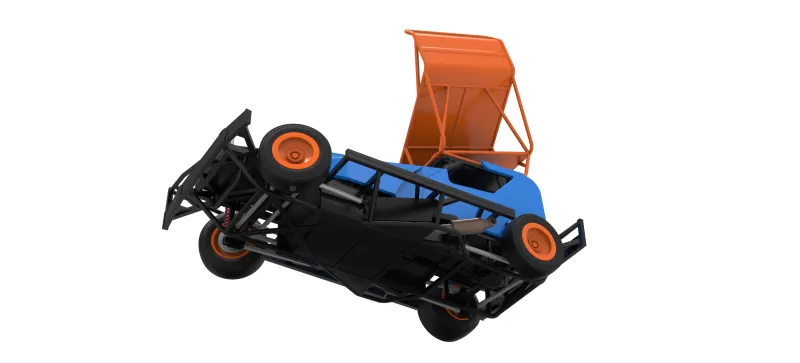 BriSCA Formula 1 Stock Car for Dirt while turning V2 Scale 1:25 - Model preview 3