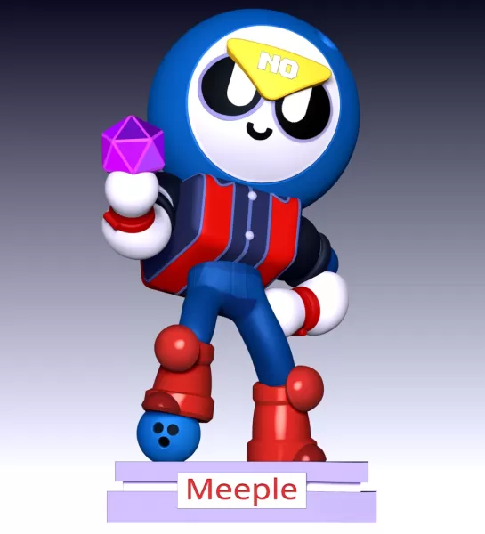 Meeple Brawl Stars Fan Art - Model preview 2
