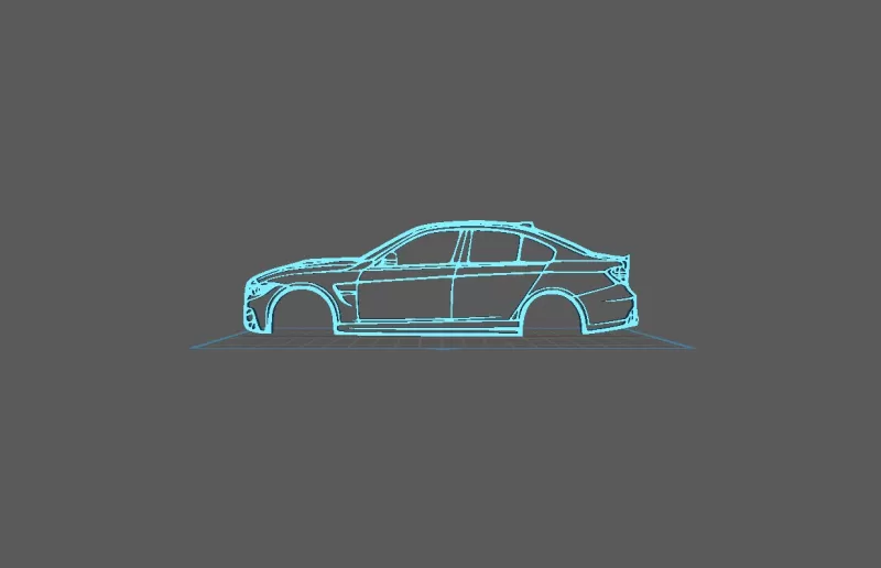BMW - M3 F80 2014 Wall Art - Model preview 1