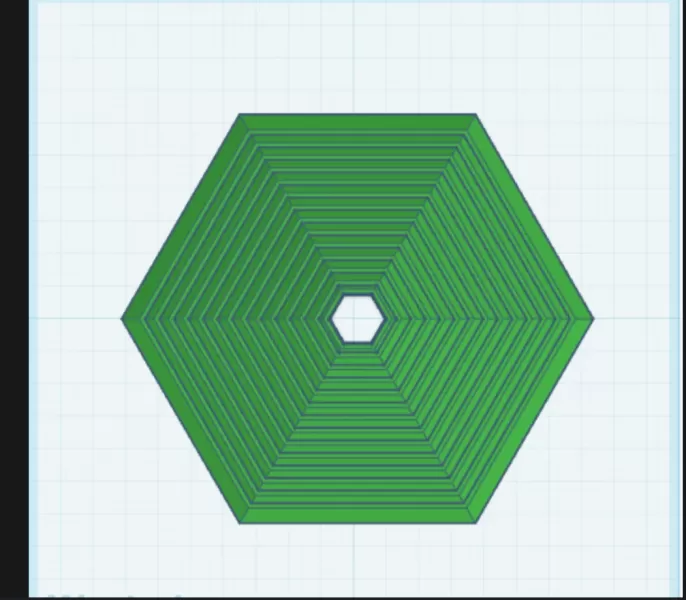 Hexagon fidget large - Model preview 1