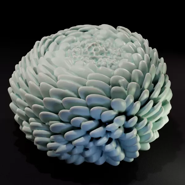 Chrysanthemum 3D Printing Model - Model preview 2