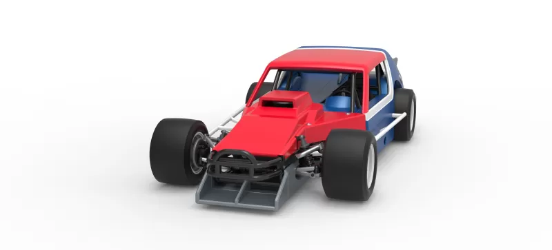 Vintage Asphalt Modified stock car V10 Scale 1:25 - Model preview 5