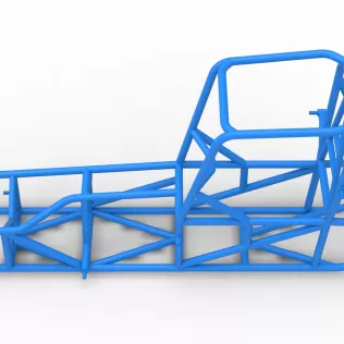 Frame of Vintage Pavement Sprint car Scale 1:25 - Model thumbnail 7