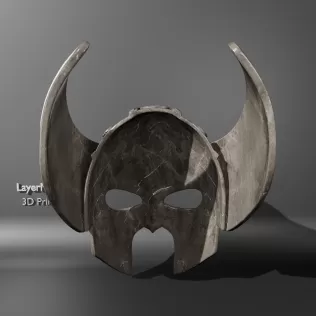 Viking Warrior Helmet Mask - Model thumbnail 4