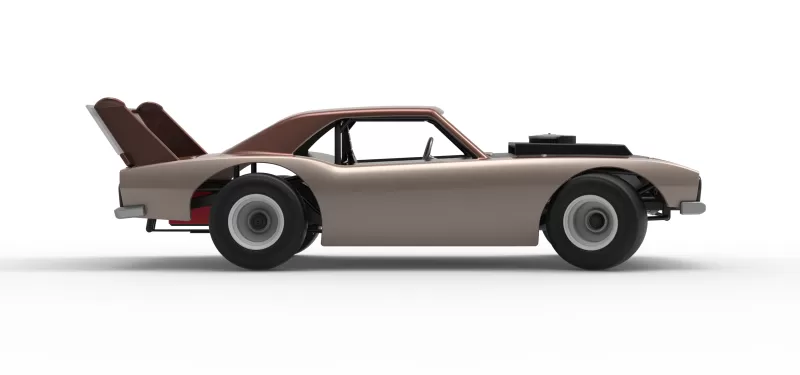 Vintage Semi-Late Model Stock Car while turning Scale 1:25 - Model preview 22