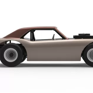 Vintage Semi-Late Model Stock Car while turning Scale 1:25 - Model thumbnail 22