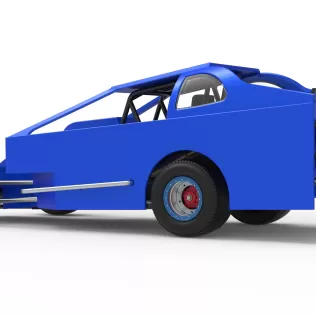 Northeast Dirt Modified stock car Version 2 Scale 1:25 - Model thumbnail 13