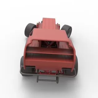 Vintage Dirt Modified stock car Version 4 while turning 1:25 - Model thumbnail 17