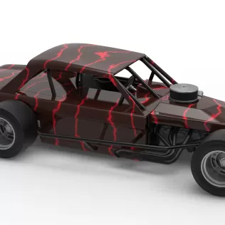 Vintage Asphalt Modified stock car V13 Scale 1:25 - Model thumbnail 24