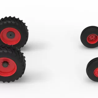 Wheel Set of Racing Combine Harvester Version 1 Scale 1:25 - Model thumbnail 5