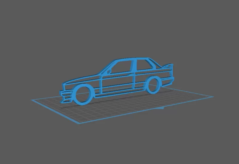 BMW - E30 Wall Art - Model preview 1
