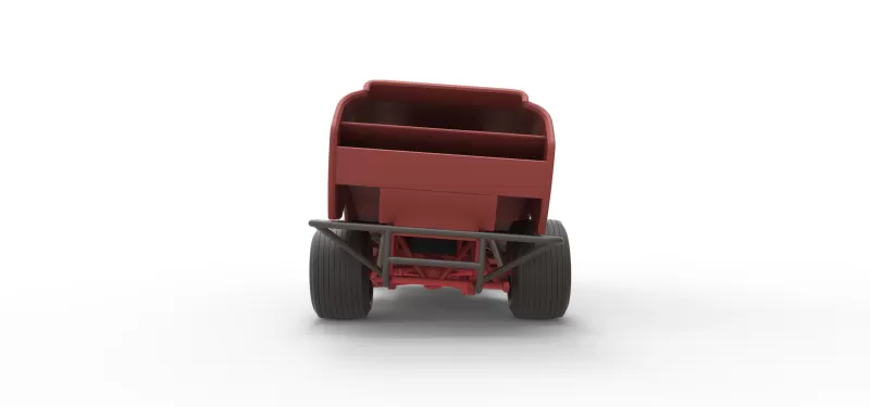 Vintage Dirt Modified stock car Version 4 while turning 1:25 - Model preview 16