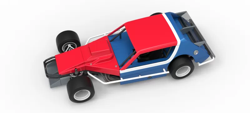 Vintage Asphalt Modified stock car V10 Scale 1:25 - Model preview 4