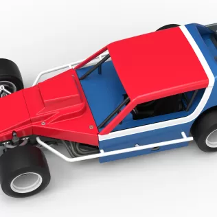 Vintage Asphalt Modified stock car V10 Scale 1:25 - Model thumbnail 4