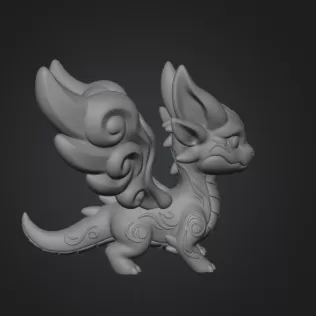 Mystic Wind Dragon STL File 3D Printable - Model thumbnail 10