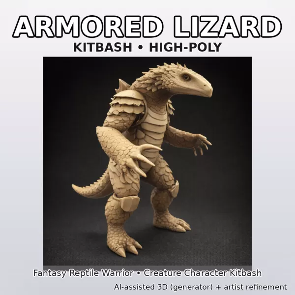 Cinematic Creature + Mech Kitbash Pack (High-Poly 3D Models) - Model preview 8