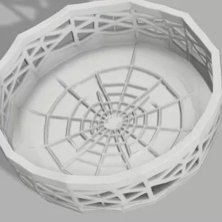 Spider Web Bowl - Halloween Candy Dish - Model thumbnail 3