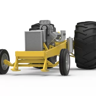 Vintage Pulling tractor Base Version 2 Scale 1:25 - Model thumbnail 6