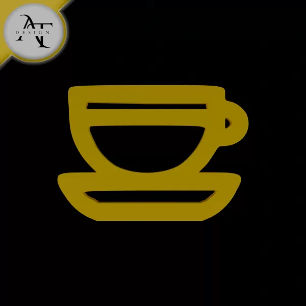 Simple Coffee Cup Symbol - 2D Art - Model preview 1