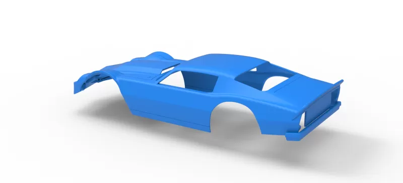 Shell of Vintage Dirt late model Race car Version 2 Scale 1:25 - Model preview 10