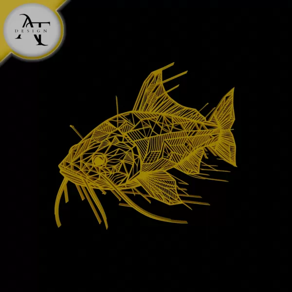 Fish - Geometric - 2D Wall Art Decor - Model preview 1
