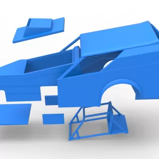 Shell of Vintage Dirt Modified stock car Version 7 Scale 1:25 - Model thumbnail 23