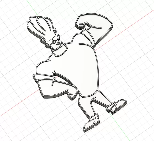 Johnny Bravo - Wallart - Model preview 2