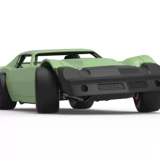 Vintage Dirt late model Race car Version 3 while turning 1:25 - Model thumbnail 27