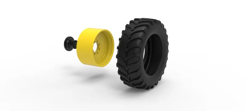 Front wheel of Racing Combine Harvester Version 1 Scale 1:25 - Model preview 9
