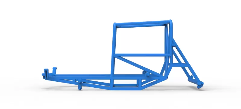 Frame of Vintage Supermodified stock car Version 4 Scale 1:25 - Model preview 6