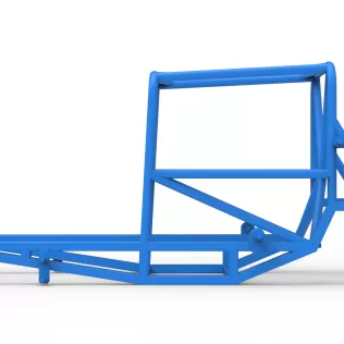 Frame of Vintage Supermodified stock car Version 4 Scale 1:25 - Model thumbnail 6