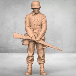 Praying Army Soldier Statue