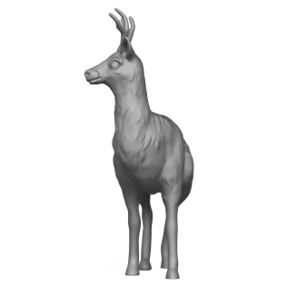 3D Printable Young Deer Animal - Model thumbnail 2