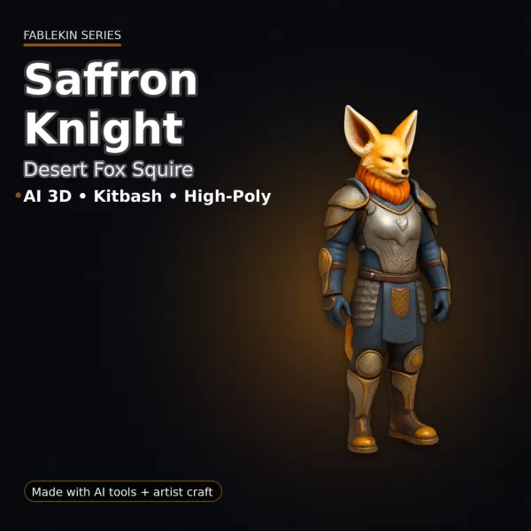 Fablekin Guardians — Character Pack (10 Stylized Heroes) - Model preview 16