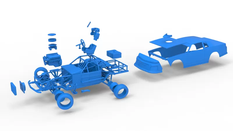 IMCA Stock car while turning Scale 1:25 - Model preview 28