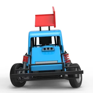 New Zealand Ministock car while turning Version 3 Scale 1:25 - Model thumbnail 7