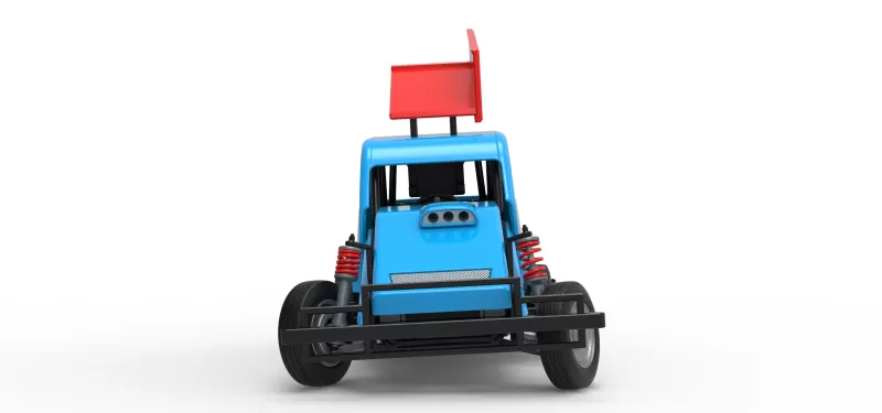 New Zealand Ministock car while turning Version 3 Scale 1:25 - Model preview 7