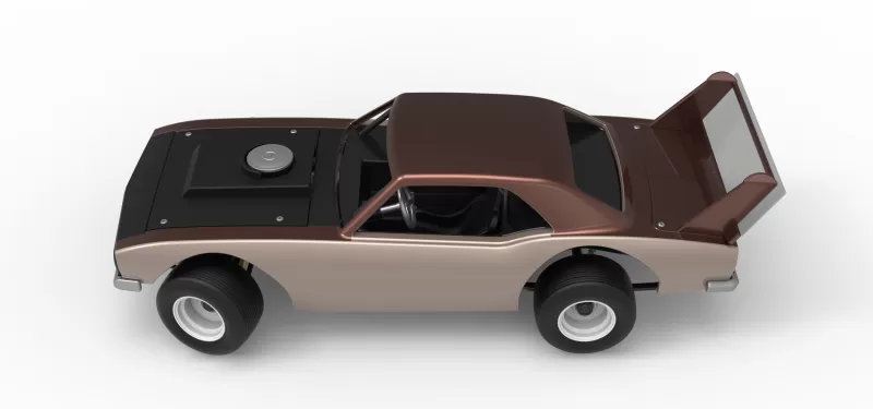 Vintage Semi-Late Model Stock Car while turning Scale 1:25 - Model preview 10