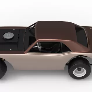 Vintage Semi-Late Model Stock Car while turning Scale 1:25 - Model thumbnail 10