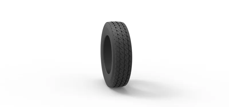 Semi truck tire 13 Scale 1:25 - Model preview 8