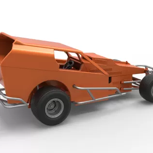 Vintage Dirt Modified stock car Version 3 Scale 1:25 - Model thumbnail 20