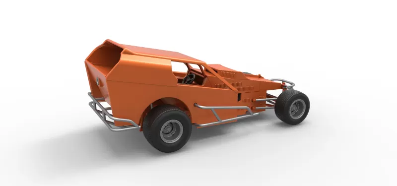 Vintage Dirt Modified stock car Version 3 Scale 1:25 - Model preview 20