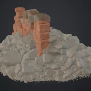 Eingefallende mauer - Model thumbnail 2